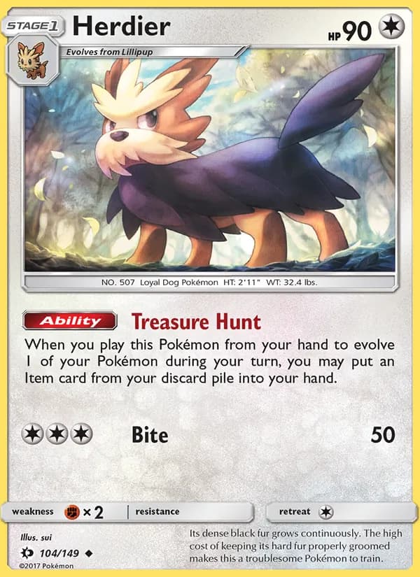 Herdier — Sun & Moon, Uncommon