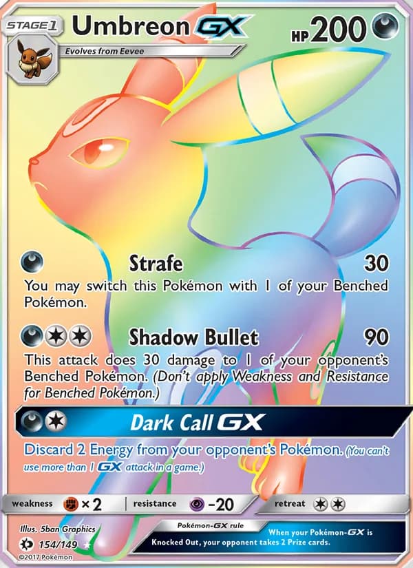 Umbreon GX — Sun & Moon, Secret Rare
