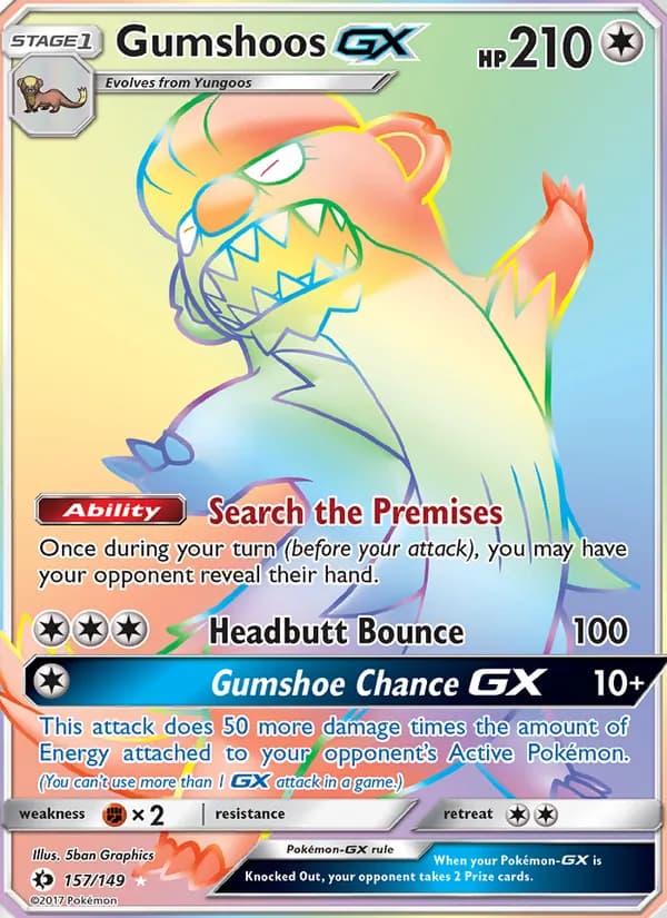 Gumshoos GX — Sun & Moon, Secret Rare