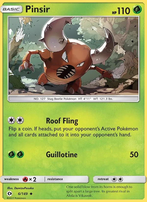 Pinsir — Sun & Moon, Uncommon