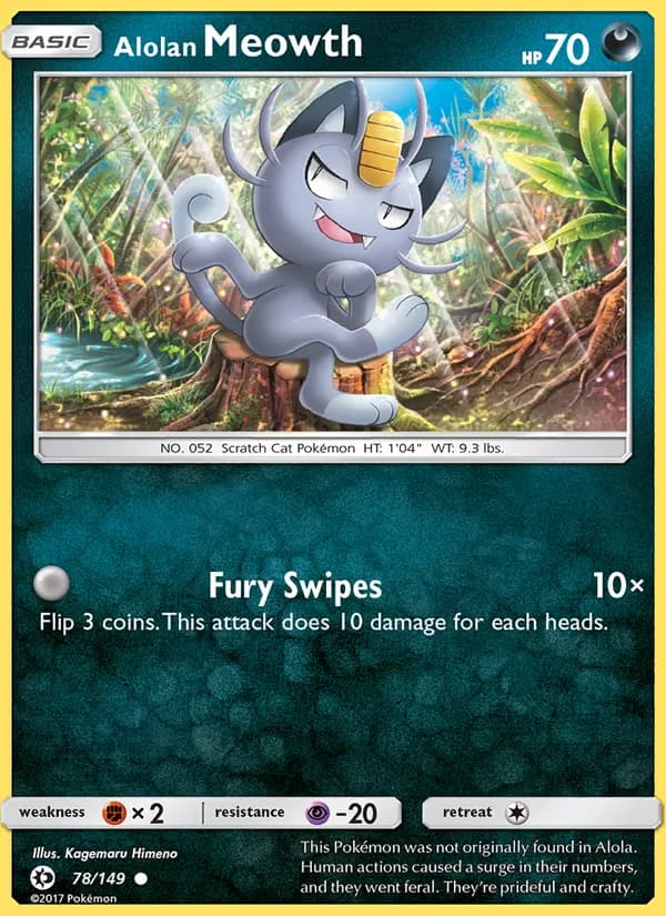 Alolan Meowth — Sun & Moon, Common