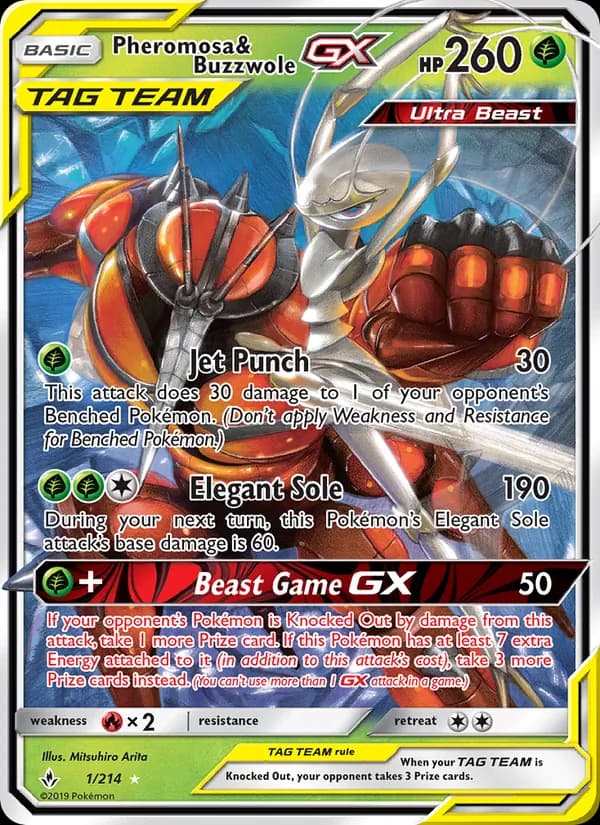 Pheromosa & Buzzwole GX — Unbroken Bonds, Ultra Rare