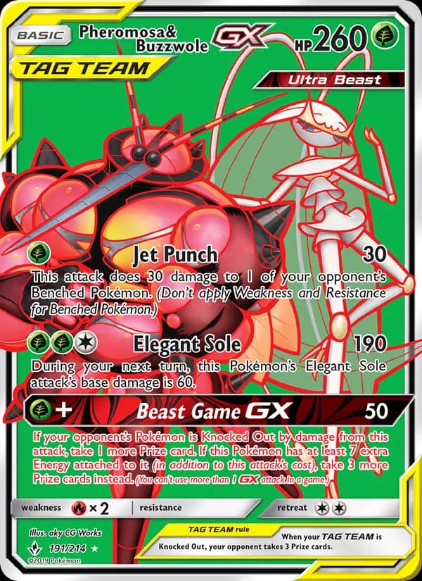 Pheromosa & Buzzwole GX — Unbroken Bonds, Ultra Rare