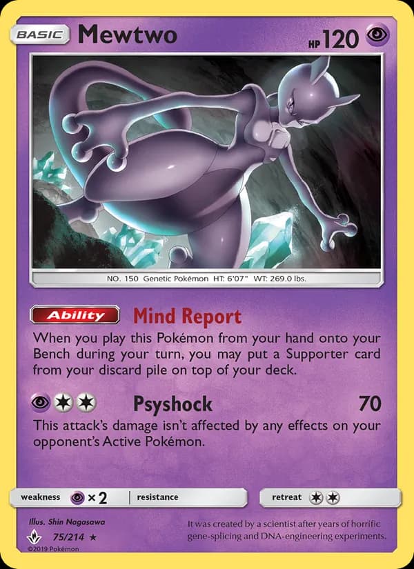 Mewtwo — Unbroken Bonds, Rare