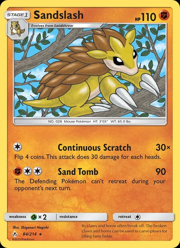 Sandslash — Unbroken Bonds, Rare
