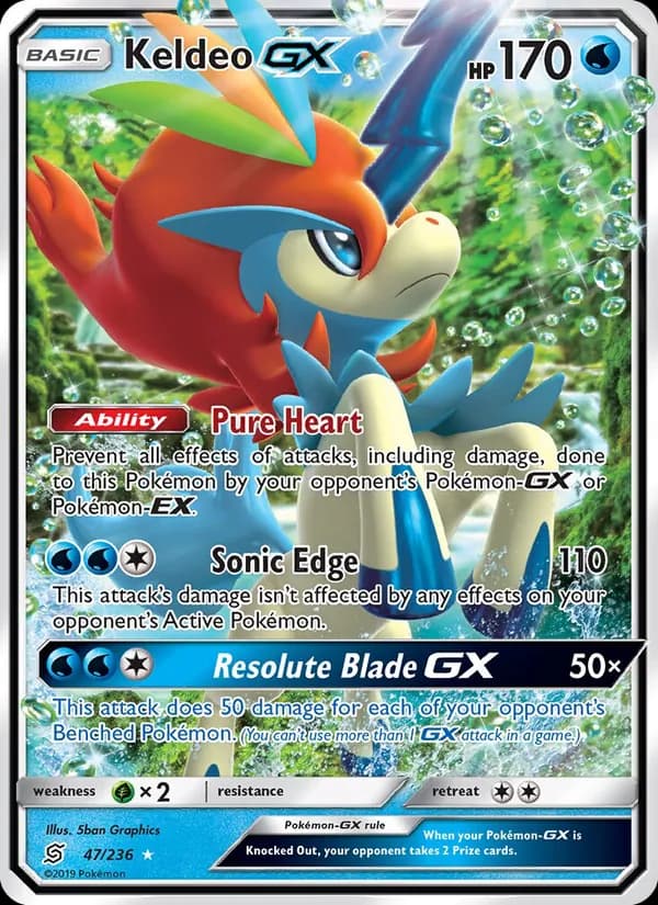 Keldeo GX — Unified Minds, Ultra Rare