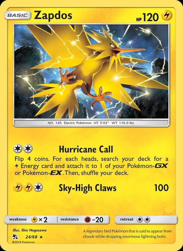 Zapdos — Hidden Fates, Rare