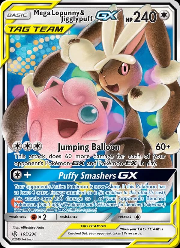 Mega Lopunny & Jigglypuff GX — Cosmic Eclipse, Ultra Rare