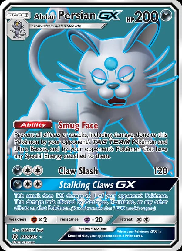 Alolan Persian GX — Cosmic Eclipse, Ultra Rare