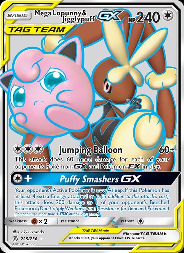 Mega Lopunny & Jigglypuff GX — Cosmic Eclipse, Ultra Rare