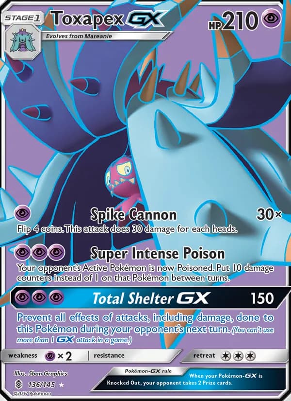 Toxapex GX — Guardians Rising, Ultra Rare