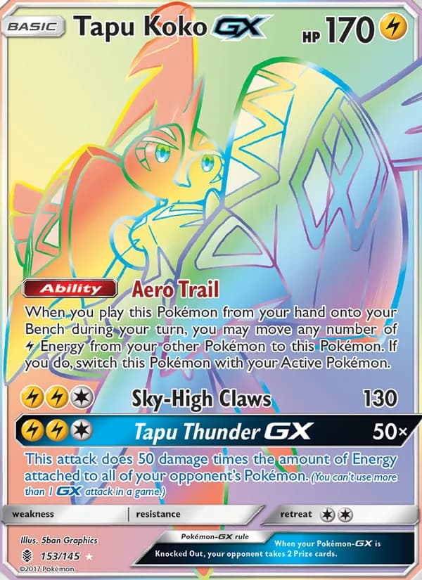 Tapu Koko GX — Guardians Rising, Secret Rare