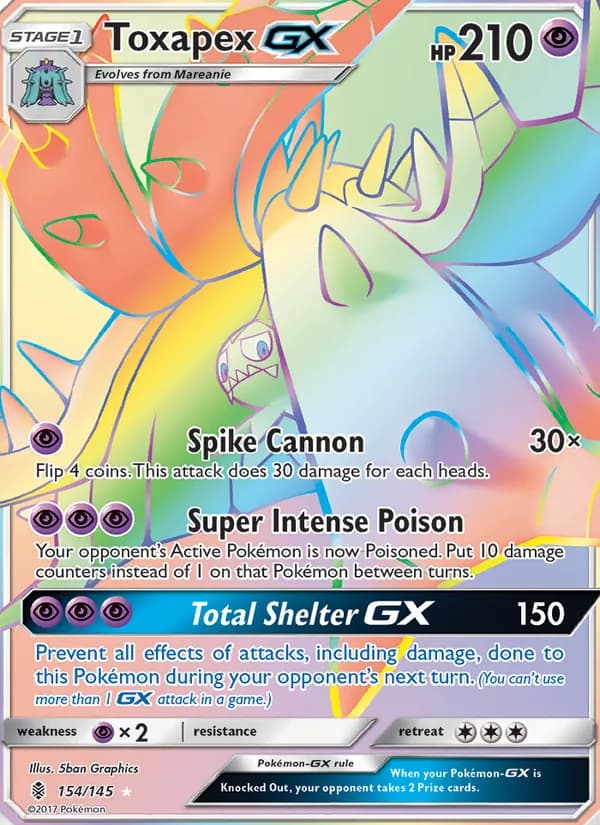 Toxapex GX — Guardians Rising, Secret Rare