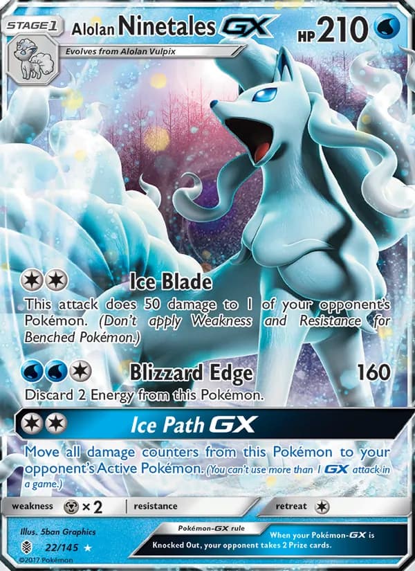 Alolan Ninetales GX — Guardians Rising, Ultra Rare