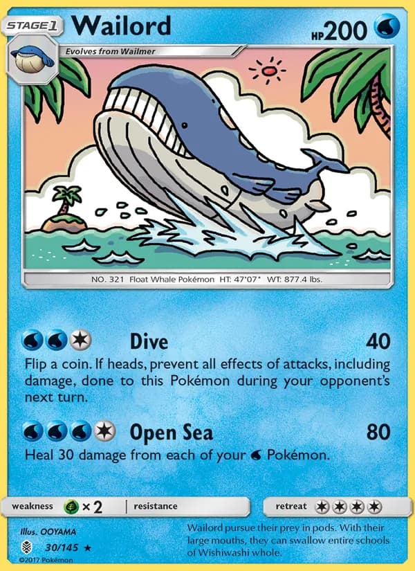 Wailord — Guardians Rising, Rare