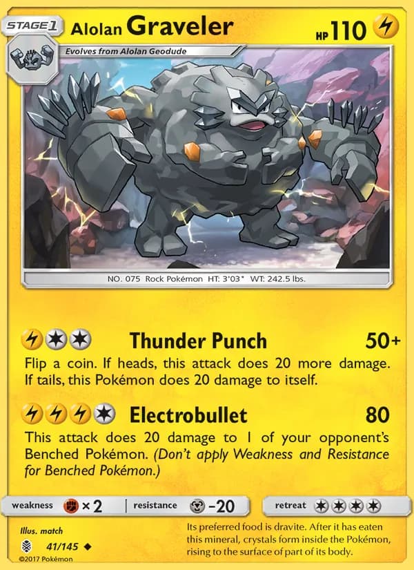 Alolan Graveler — Guardians Rising, Uncommon