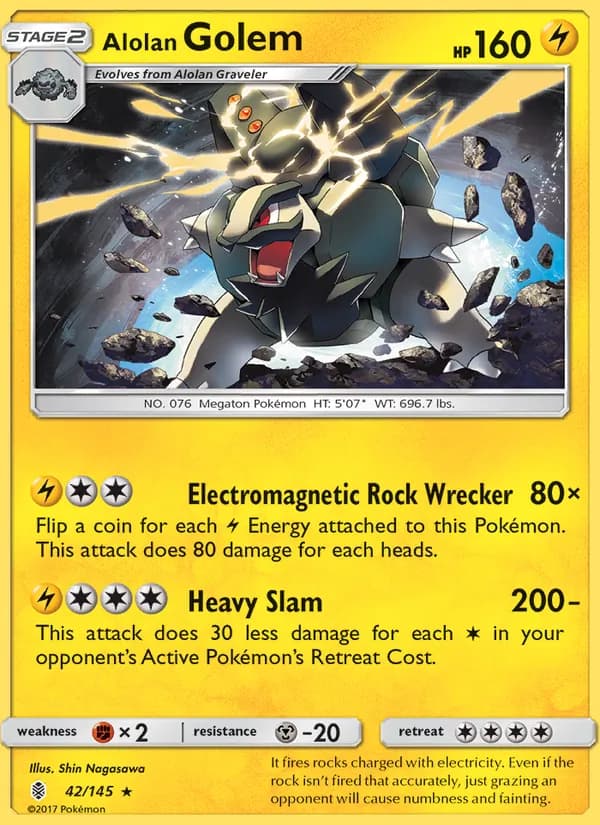 Alolan Golem — Guardians Rising, Rare