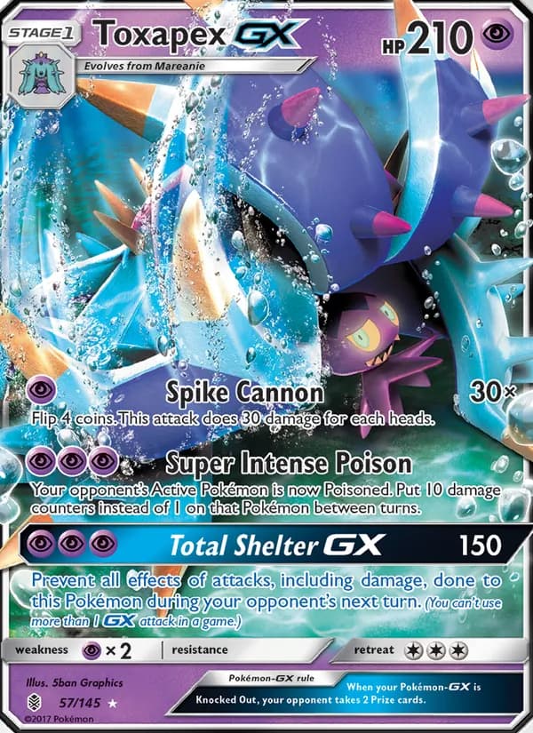 Toxapex GX — Guardians Rising, Ultra Rare