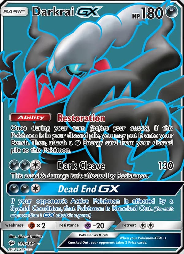 Darkrai GX — Burning Shadows, Ultra Rare