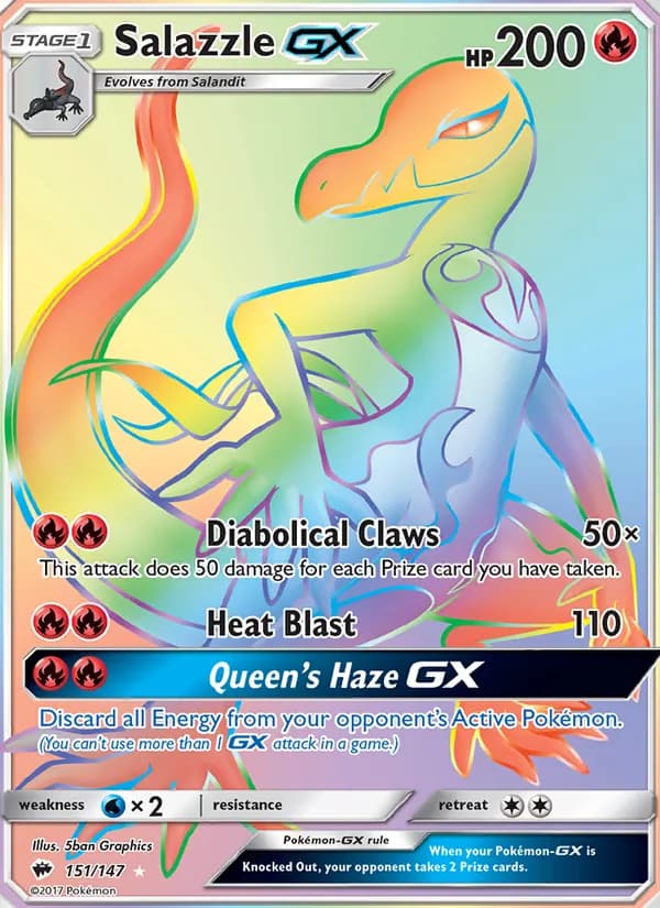 Salazzle GX — Burning Shadows, Secret Rare