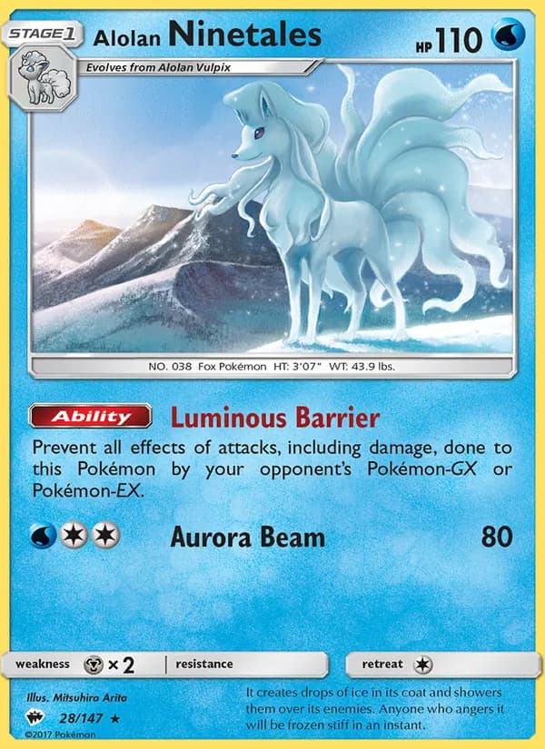 Alolan Ninetales — Burning Shadows, Rare