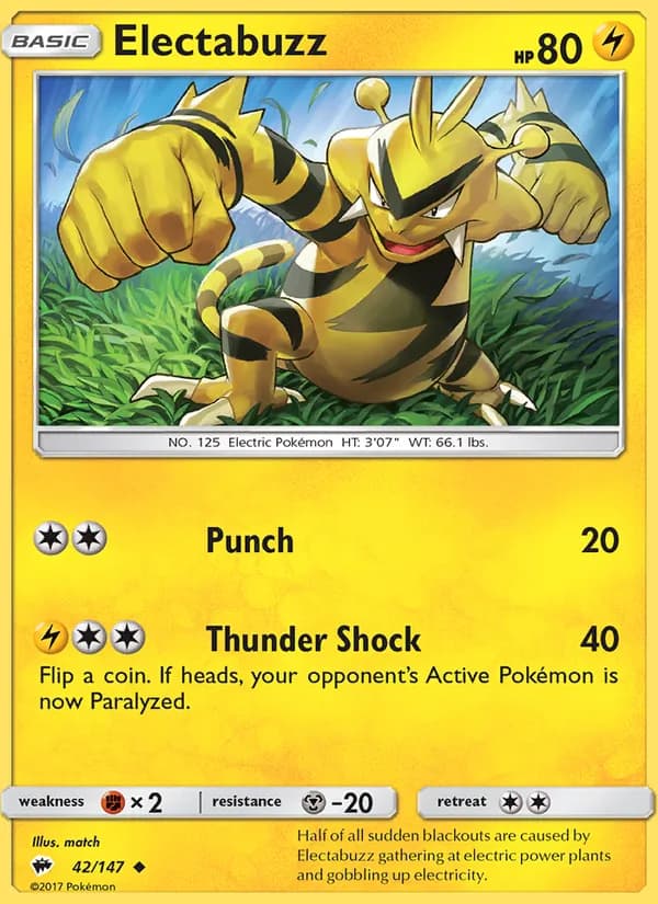 Electabuzz — Burning Shadows, Uncommon