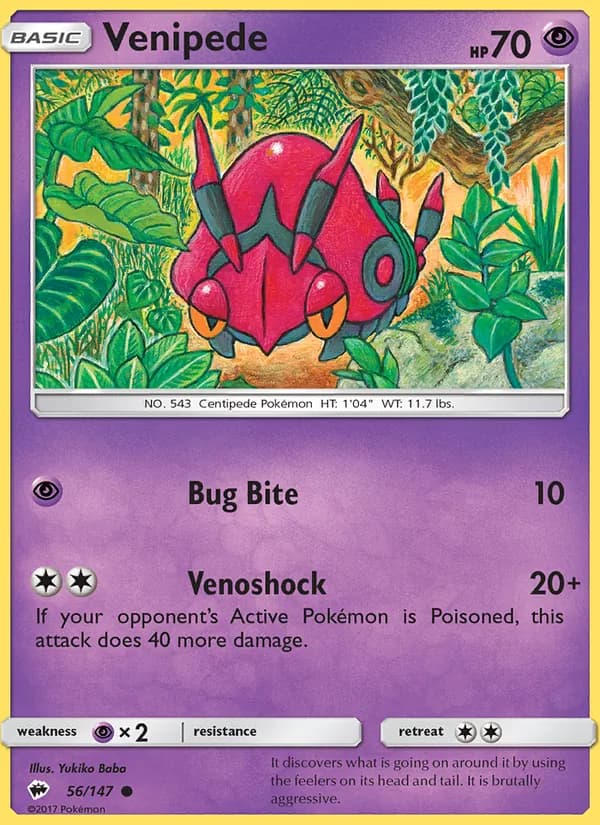 Venipede — Burning Shadows, Common