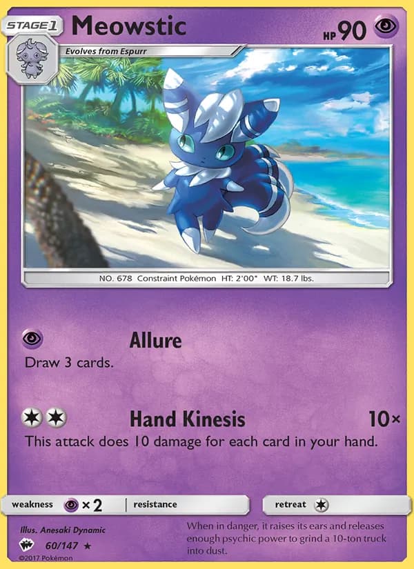 Meowstic — Burning Shadows, Rare