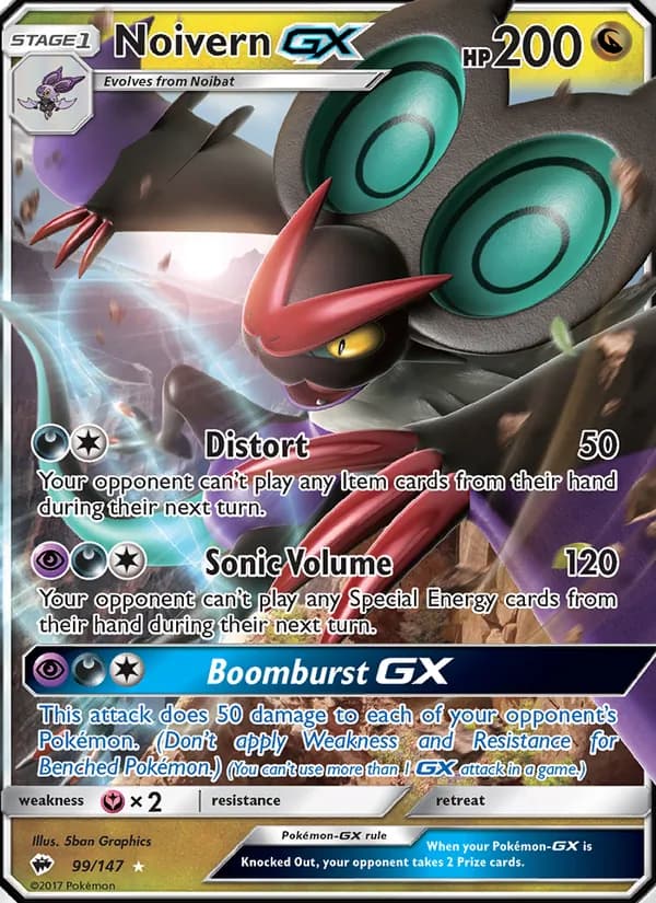 Noivern GX — Burning Shadows, Ultra Rare