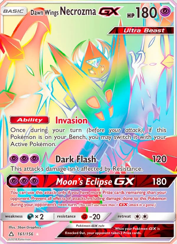 Dawn Wings Necrozma GX — Ultra Prism, Secret Rare