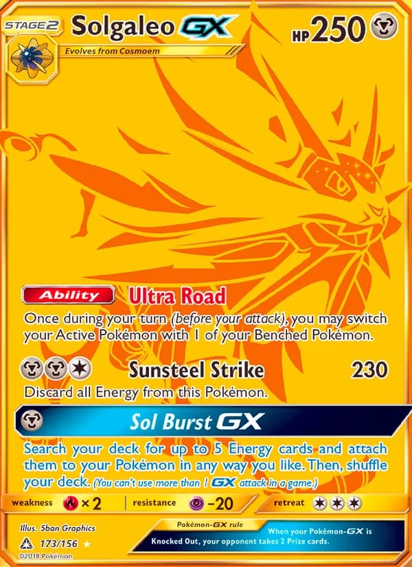 Solgaleo GX — Ultra Prism, Secret Rare