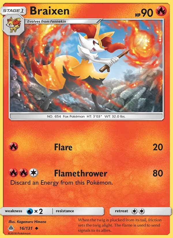 Braixen — Forbidden Light, Uncommon