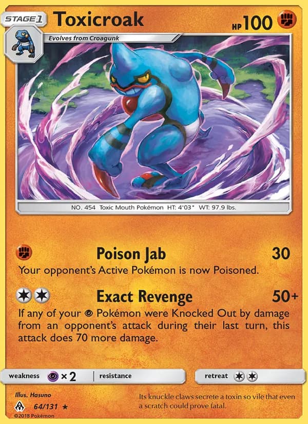 Toxicroak — Forbidden Light, Rare