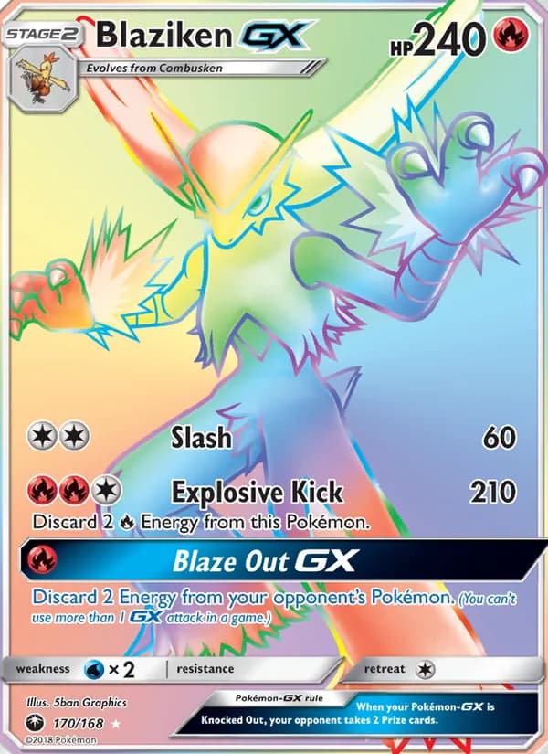 Blaziken GX — Celestial Storm, Secret Rare