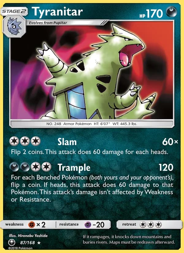 Tyranitar — Celestial Storm, Rare