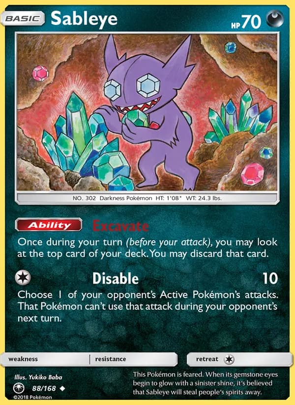 Sableye — Celestial Storm, Uncommon