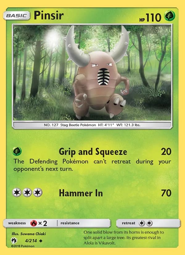 Pinsir — Lost Thunder, Uncommon