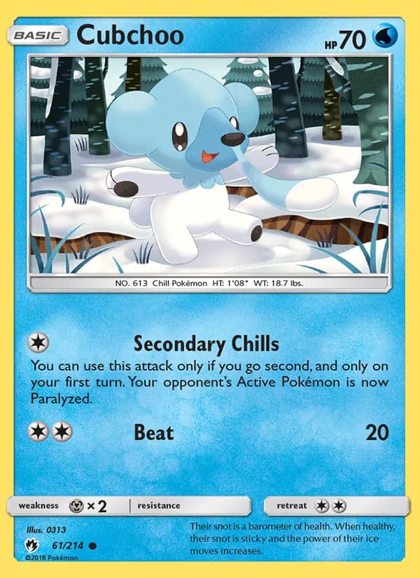 Cubchoo — Lost Thunder, Common