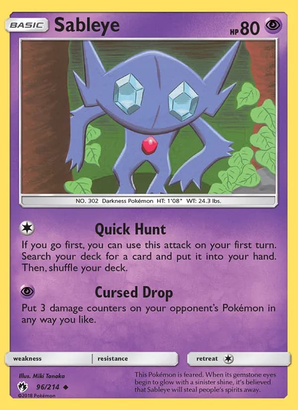 Sableye — Lost Thunder, Uncommon
