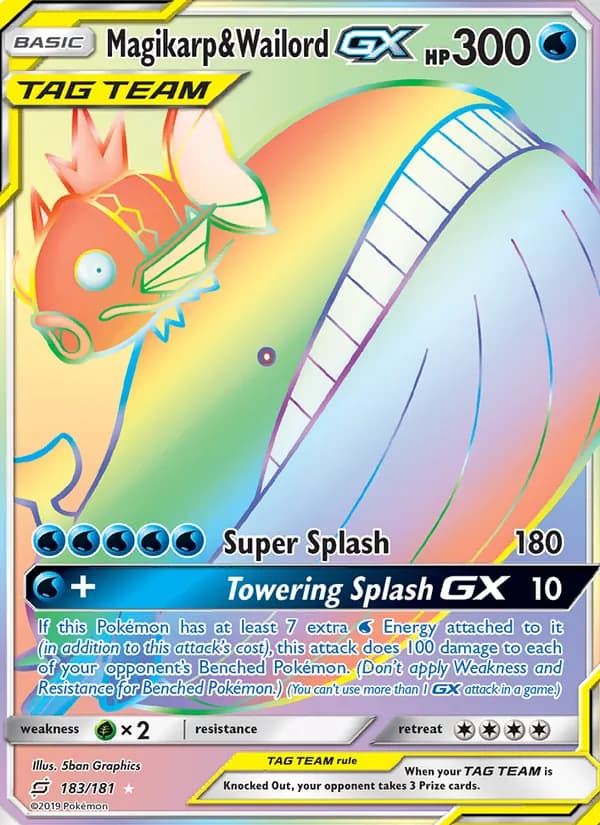 Magikarp & Wailord GX — Team Up, Secret Rare