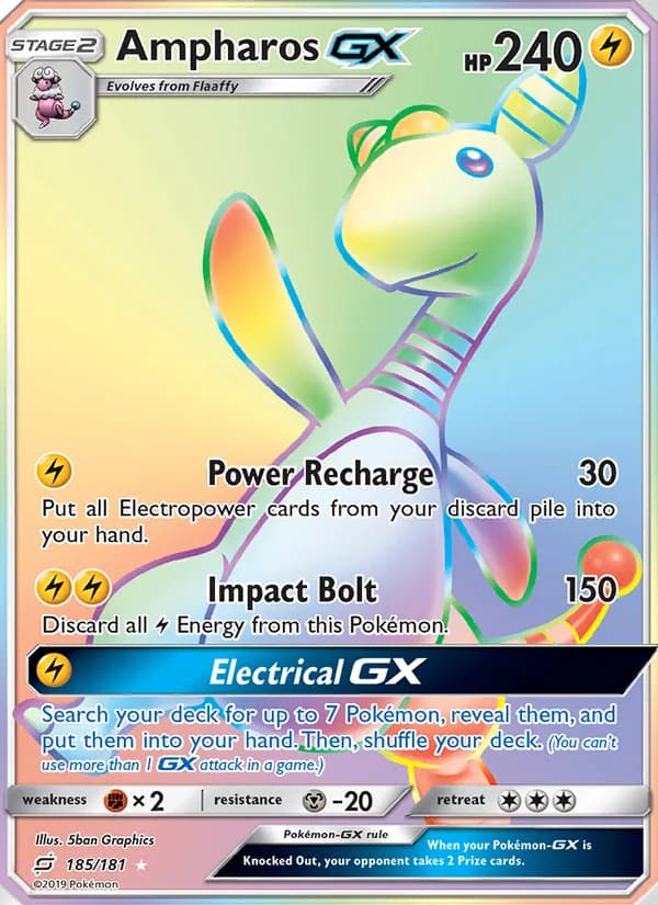 Ampharos GX — Team Up, Secret Rare
