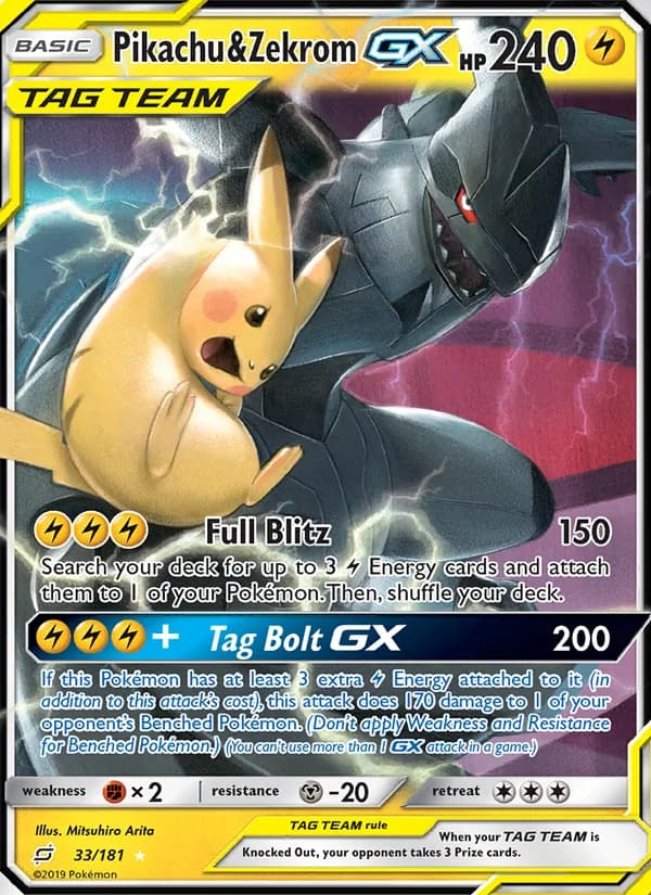 Pikachu & Zekrom GX — Team Up, Ultra Rare