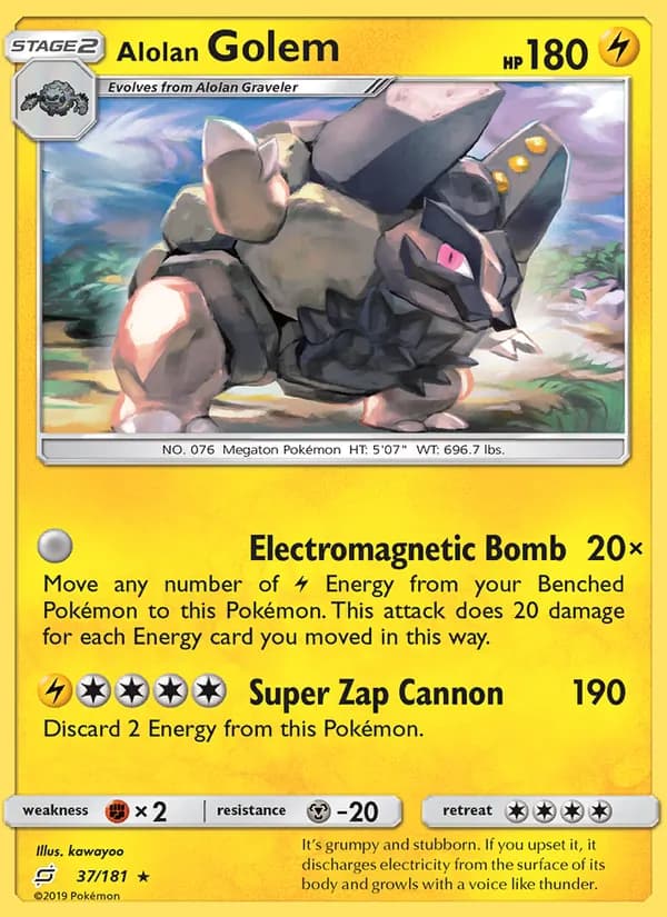 Alolan Golem — Team Up, Rare