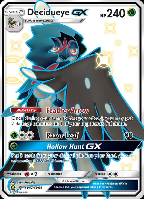 Decidueye-GX — Hidden Fates Shiny Vault, Shiny rare