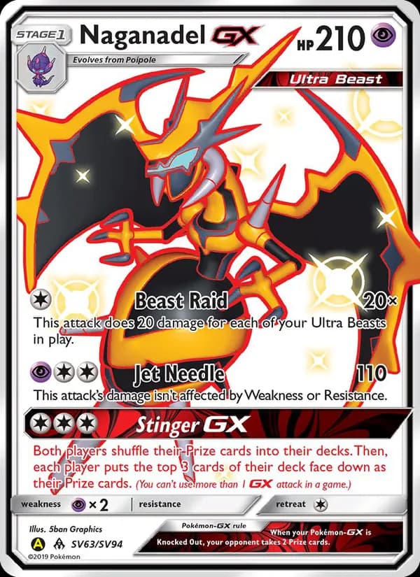 Naganadel-GX — Hidden Fates Shiny Vault, Shiny rare