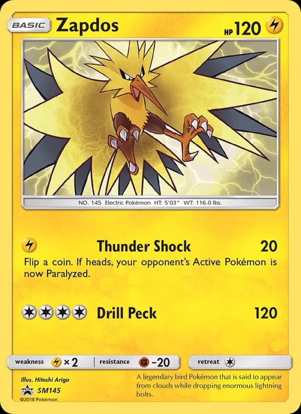 Zapdos — SM Black Star Promos, Rare