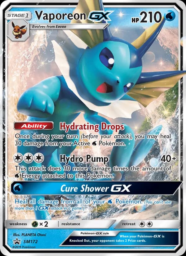 Vaporeon GX — SM Black Star Promos, Rare