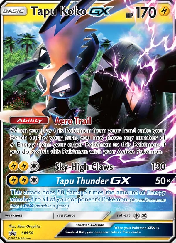 Tapu Koko GX — SM Black Star Promos, Rare
