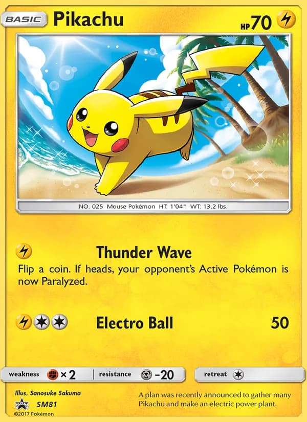 Pikachu — SM Black Star Promos, Rare