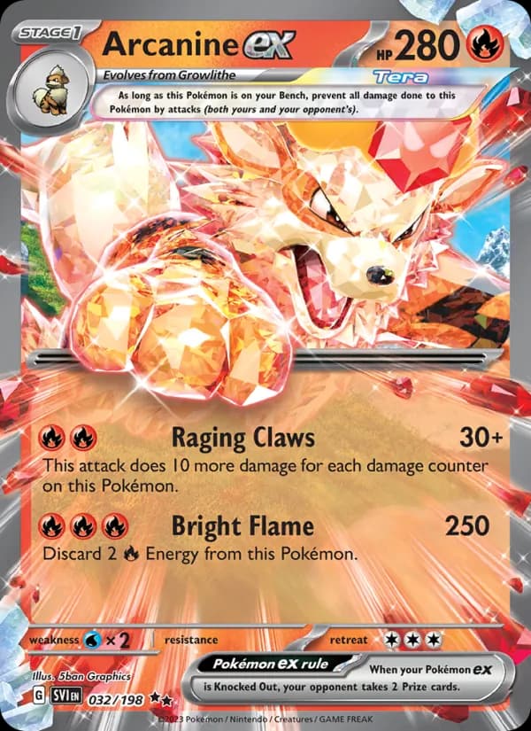 Arcanine ex — Scarlet & Violet, Double rare